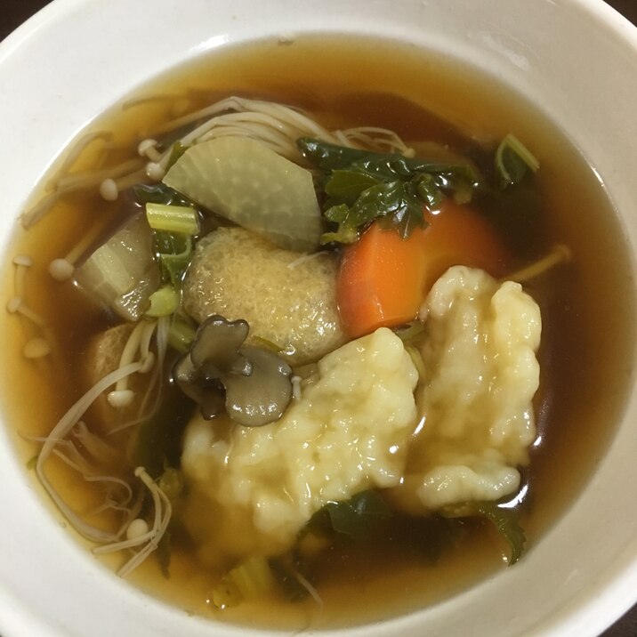 大根菜入り!きのこ汁